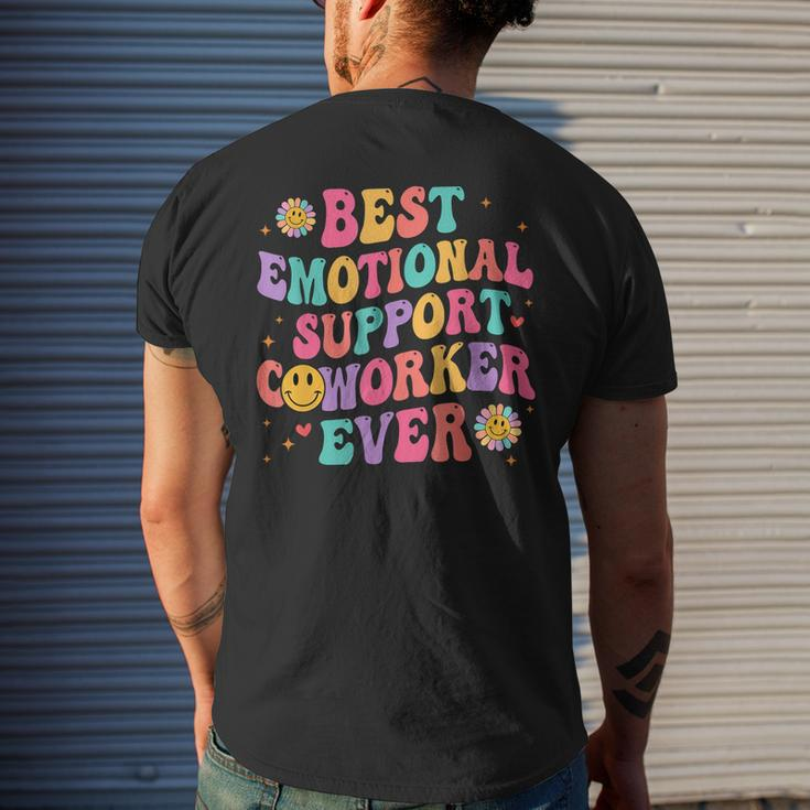 Best Emotional Support Coworker Ever Men's T-shirt Back Print Gifts for Him