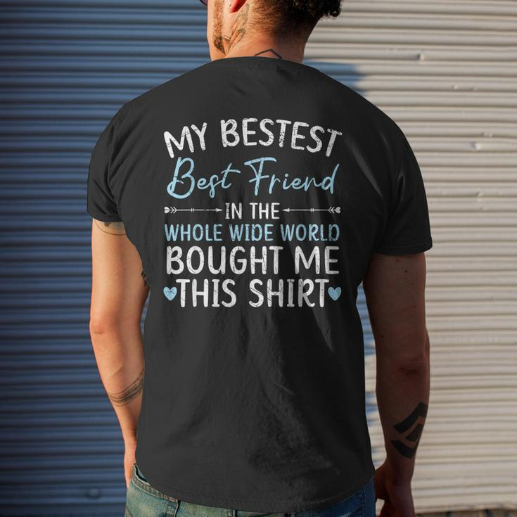 Best Friend Forever Friendship Bestie Bff Squad Men's Back Print T-shirt Gifts for Him
