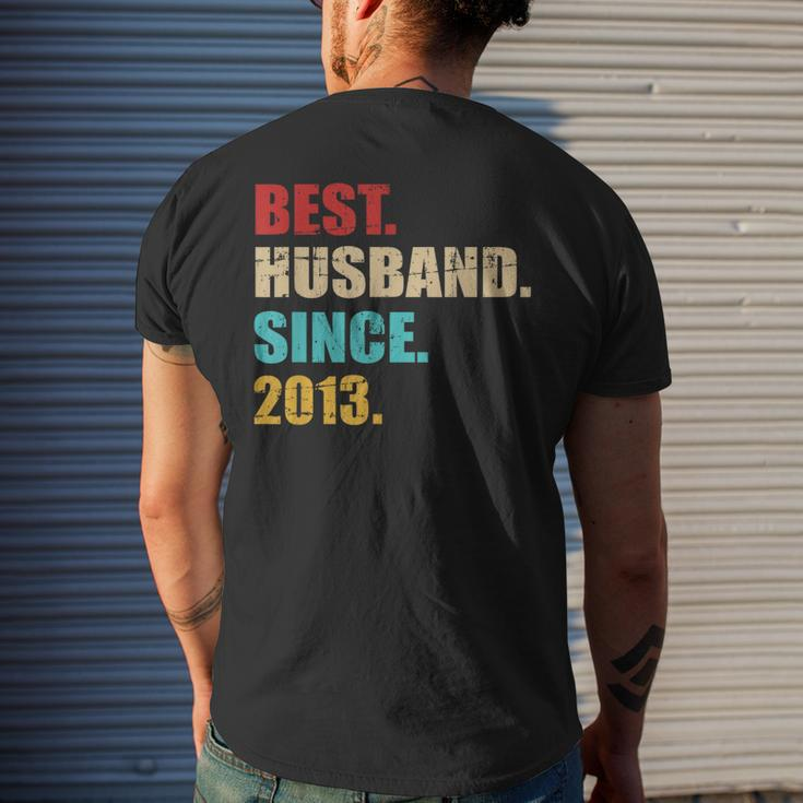 Best Husband Since 2013 For 10Th Wedding Anniversary Men's T-shirt Back Print Gifts for Him