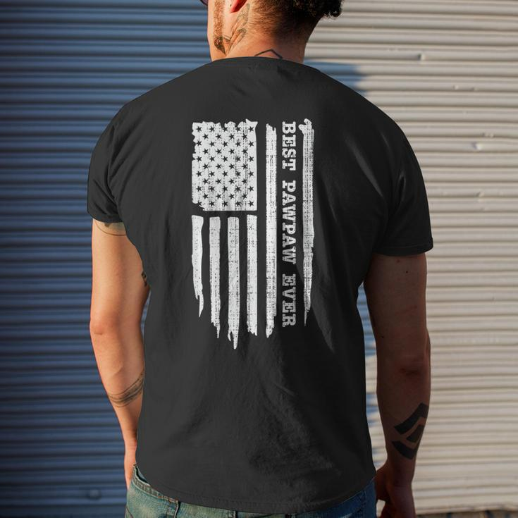 Best Pawpaw Ever American Flag Funny Fathers Day Mens Back Print T-shirt Gifts for Him