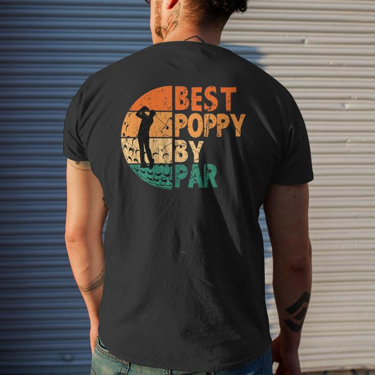 Best Poppy By Par Golf Fathers Day Golfing Funny Mens Back Print T-shirt Gifts for Him