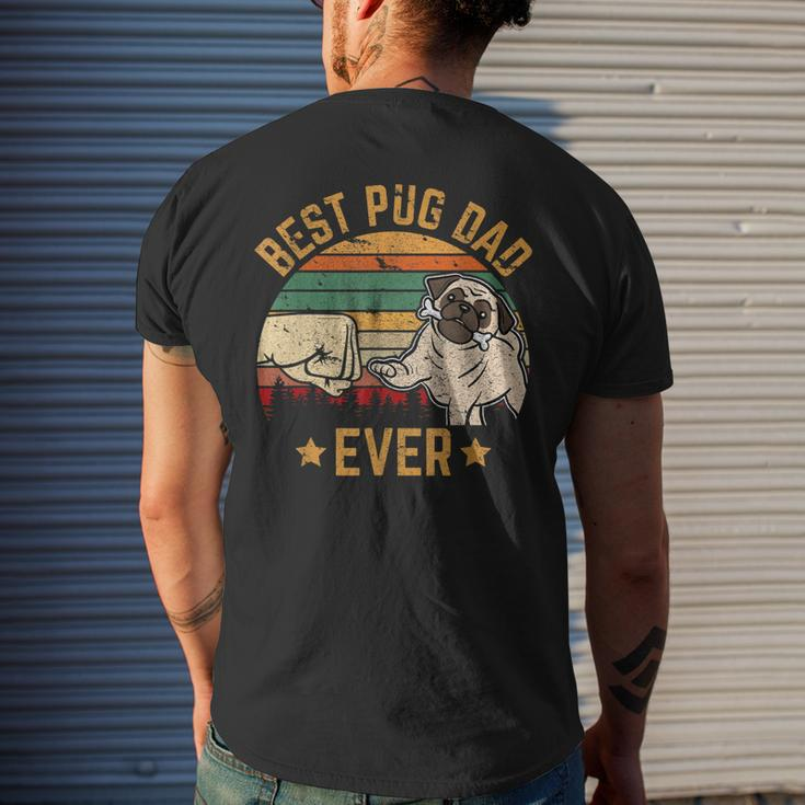 Best Pug Dad Ever Owner Lover Father Daddy Dog Men's Back Print T-shirt Gifts for Him