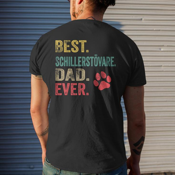 Best Schillerstövare Dad Ever Vintage Father Dog Lover Men's T-shirt Back Print Gifts for Him