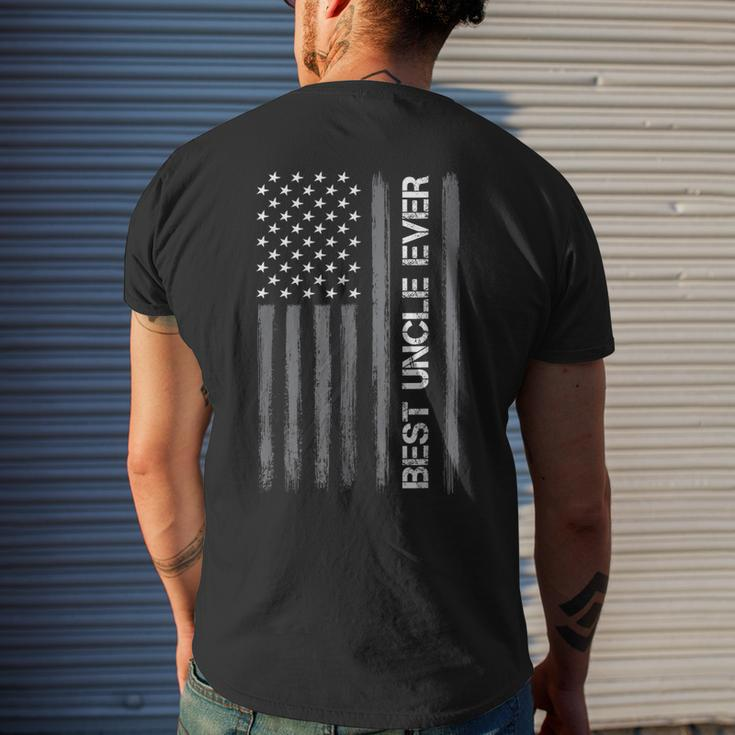 Best Uncle Ever American Flag Funny Fathers Day For Mens Back Print T-shirt Gifts for Him