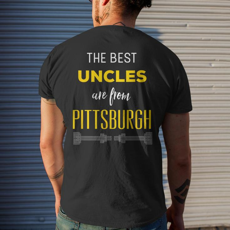 Best Uncles Are From Pittsburgh Yinzer Nephew Niece Men's T-shirt Back Print Gifts for Him