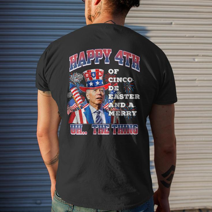 Biden Merry 4Th The Thing Confused Joe Biden 4Th Of July Mens Back Print T-shirt Gifts for Him