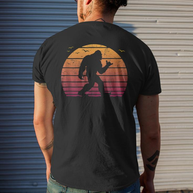 Bigfoot Surfing Beach Vacation Retro Surfboard Surf Shaka Men's T-shirt Back Print Gifts for Him