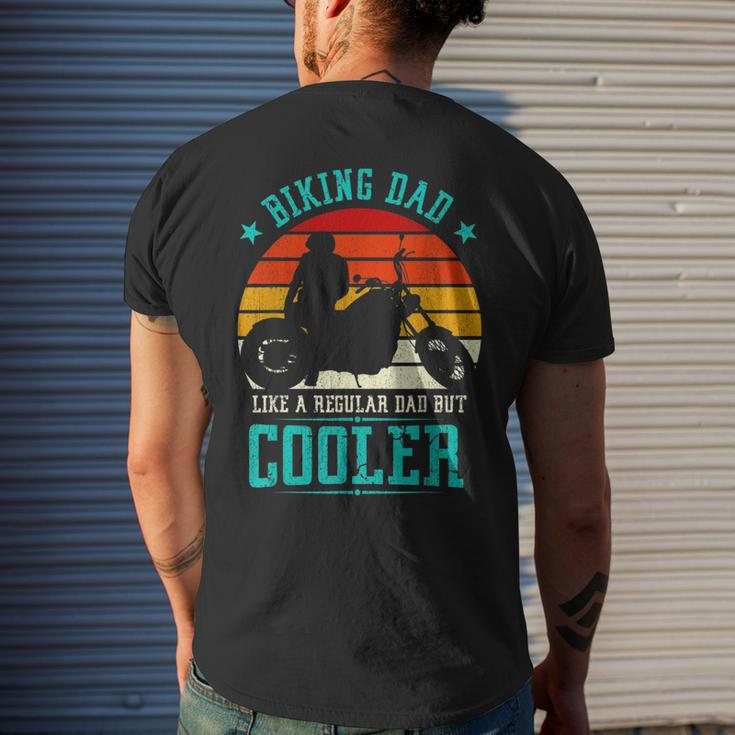 Biking Dad But Cooler Motorbike For Daddy Grandad Biker Mens Back Print T-shirt Gifts for Him