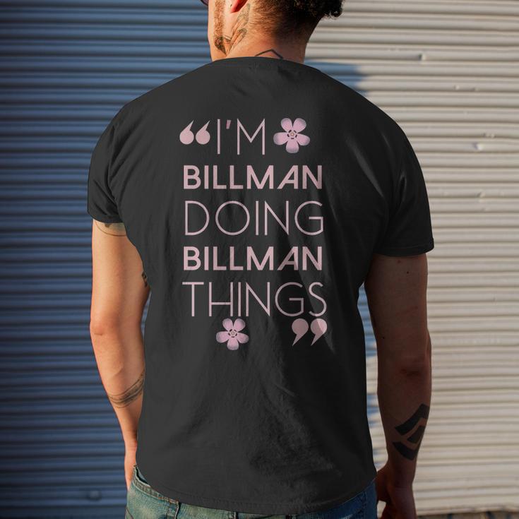 Timber Billman Billman Name Gift Doing Billman Things Mens Back Print T-shirt - Seseable
