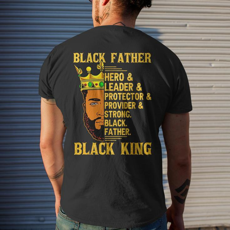 Black Father Junenth Black King Fathers Day Dad Papa Mens Back Print T-shirt Gifts for Him
