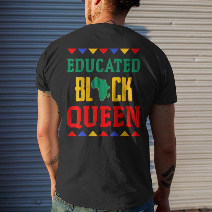Black Queen Educated African Pride Dashiki Men's T-shirt Back Print ...