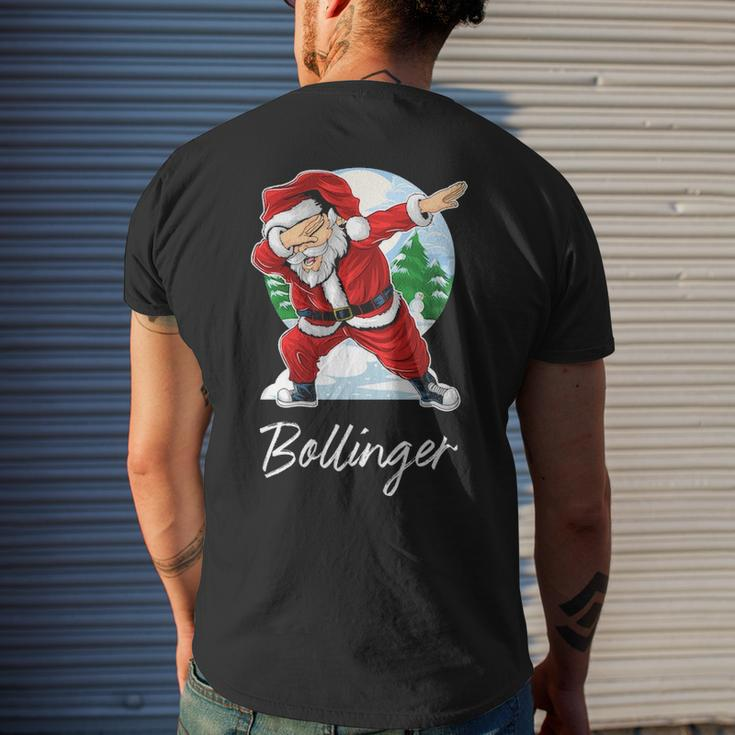 Bollinger Name Gift Santa Bollinger Mens Back Print T-shirt Gifts for Him