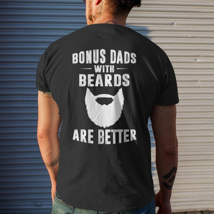 Bonus Dads With Beards Are Better Bonus Dad Men's Back Print T-shirt Gifts for Him