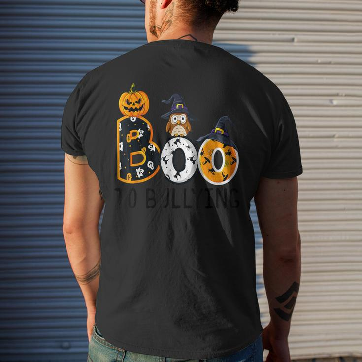 Boo To Bullying Orange Unity Day Anti Bullying Halloween Men's T-shirt Back Print Gifts for Him