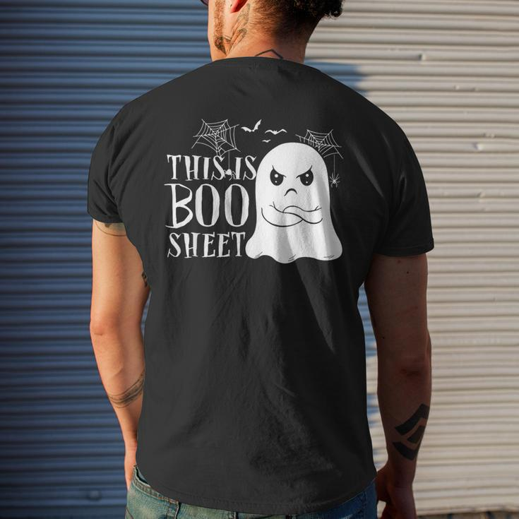 This Is Boo Sheet Ghost Retro Halloween Costume Men's T-shirt Back Print Gifts for Him