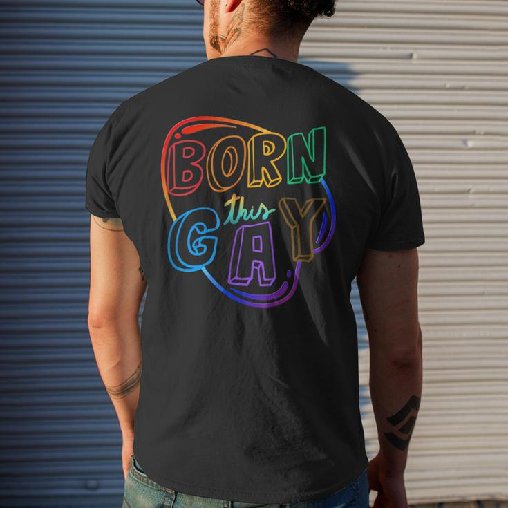 Born This Gay Mens Back Print T-shirt Gifts for Him