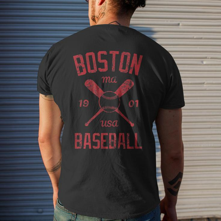 Boston Massachusetts Baseball Vintage Retro Sports Men's Back Print T-shirt Gifts for Him