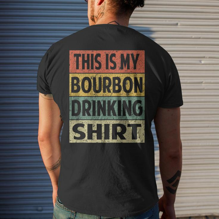 Bourbon Funny Alcohol Drinking Retro Bourbon Mens Back Print T-shirt Gifts for Him