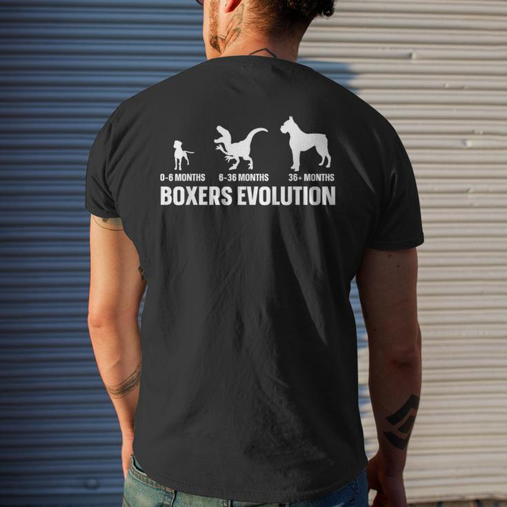 Boxers Evolution Design For A Boxer Owner Mens Back Print T-shirt Gifts for Him