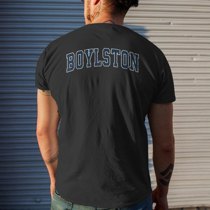 Boylston Massachusetts Ma Vintage Sports Navy Men's T-shirt Back Print Gifts for Him