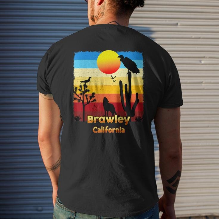 Brawley California Coyote Sunset Ca Desert Men's T-shirt Back Print Gifts for Him