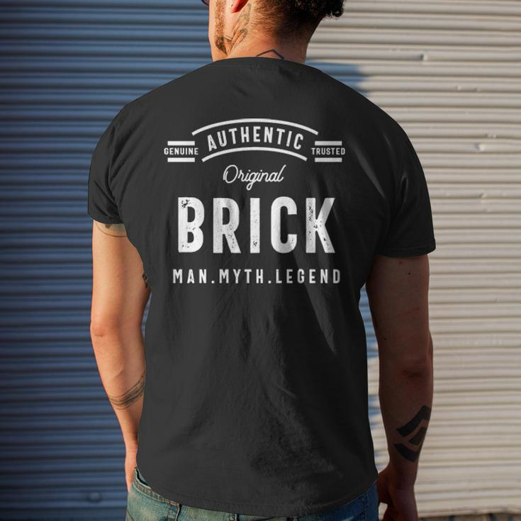 Brick Name Gift Authentic Brick Mens Back Print T-shirt Gifts for Him