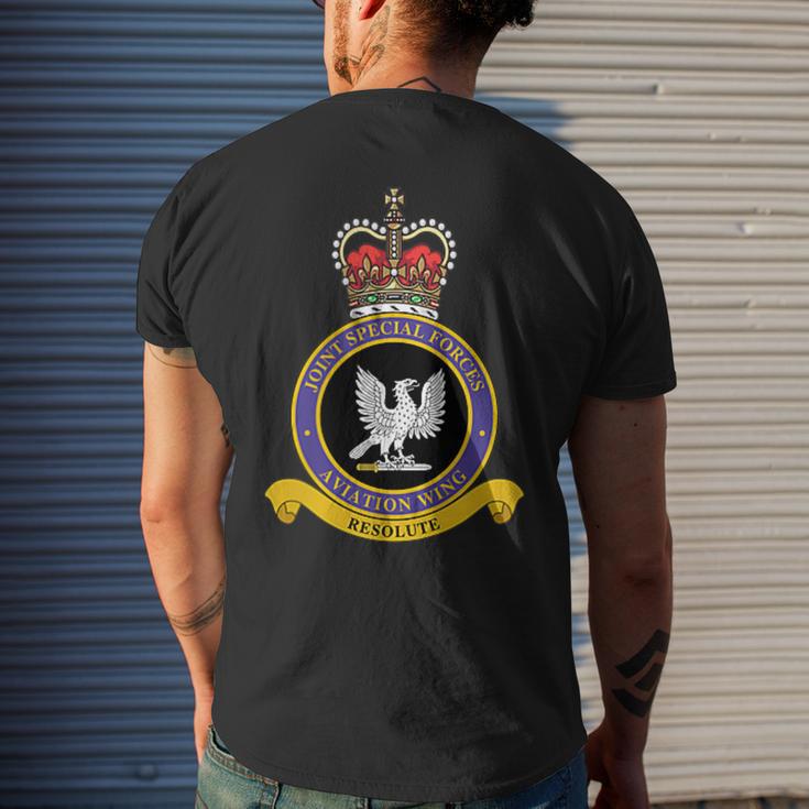 British Air Force Joint Special Forces Aviation Wing Jsfaw Men's Back Print  T-shirt | Mazezy