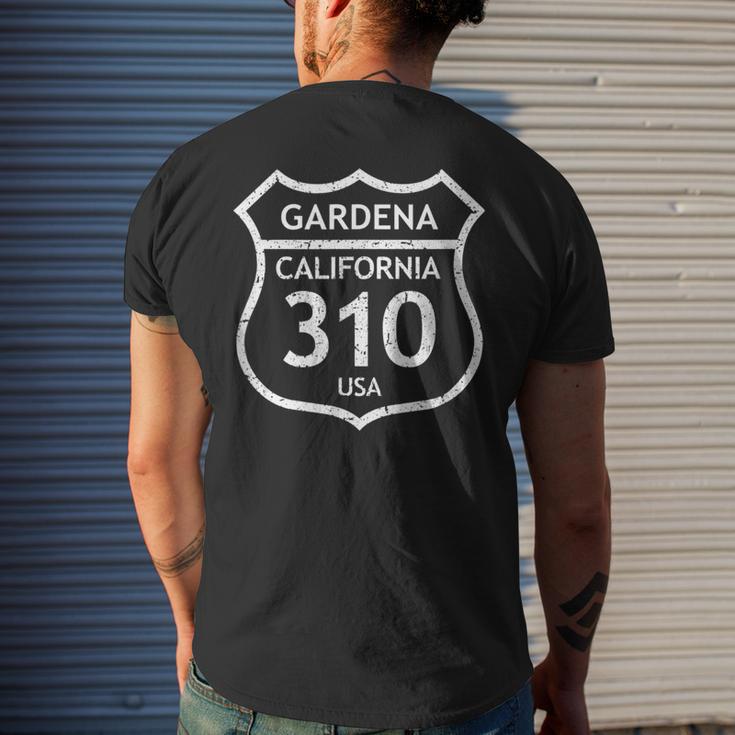 California Area Code 310 Gardena Ca Home State T Men's T-shirt Back ...
