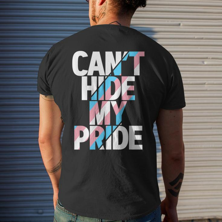 Cant Hide My Pride Transgender Trans Flag Ftm Mtf Lgbtq Mens Back Print T-shirt Gifts for Him