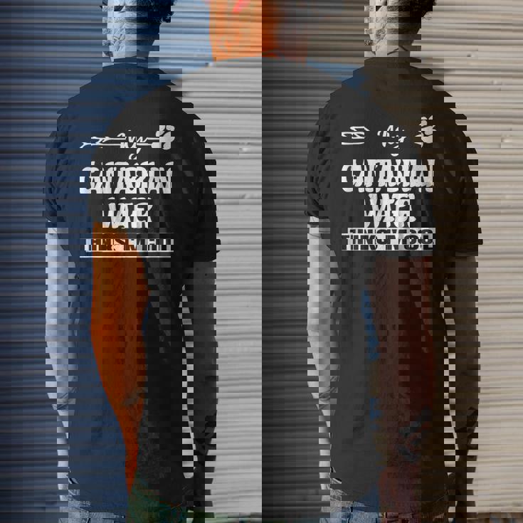 Cantabrian Water Owners Men's T-shirt Back Print Gifts for Him