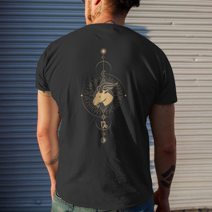 Capricorn Zodiac Symbol Cosmic Cool Astrology Lover Men's T-shirt Back Print Gifts for Him