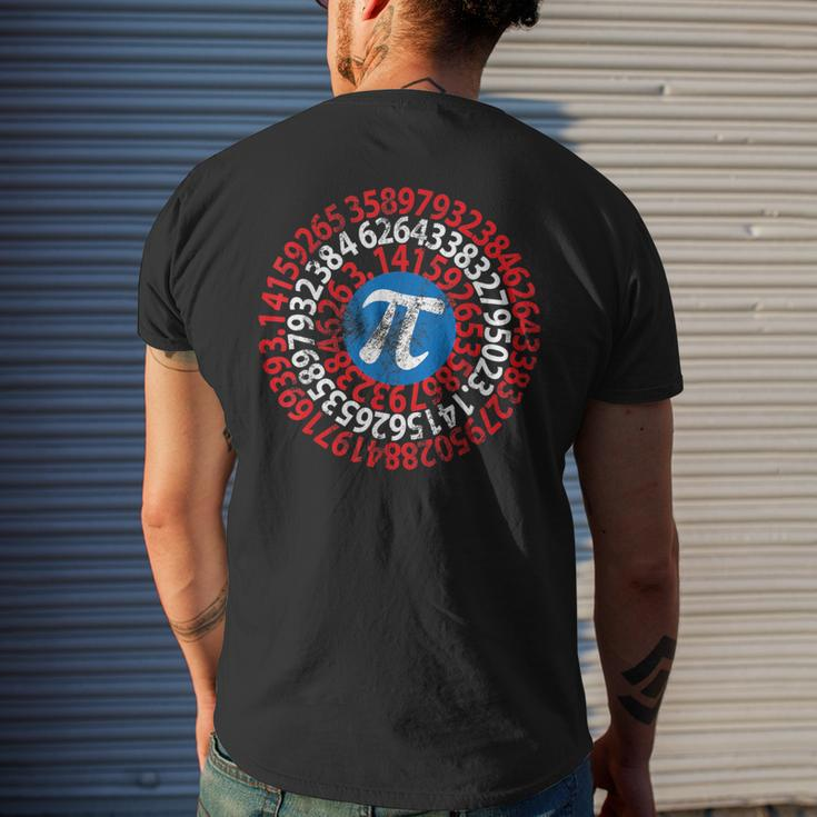 Captain Pi 314 Nerdy Geeky Nerd Geek Math Student Men's T-shirt Back Print Gifts for Him