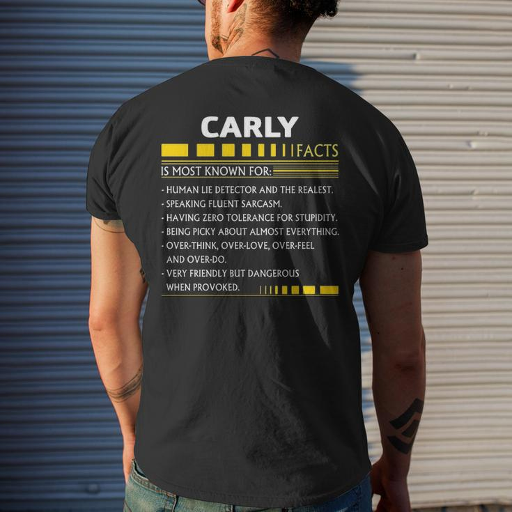 Carly Name Gift Carly Facts Mens Back Print T-shirt Gifts for Him