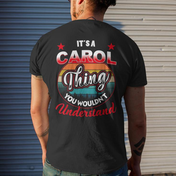 Carol Retro Name Its A Carol Thing Mens Back Print T-shirt Gifts for Him