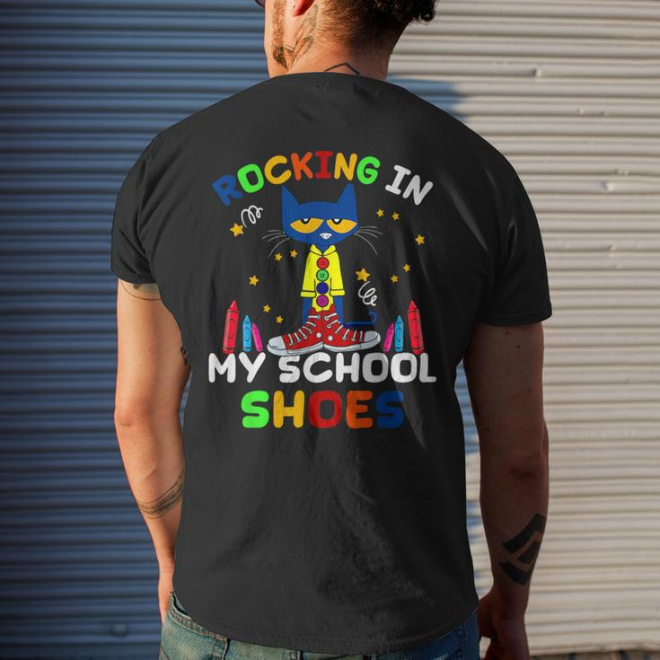 Cat Rocking I N My School Shoes Back To School Cat Lover Men's T-shirt Back Print Gifts for Him