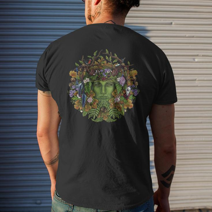 Celtic Greenman Men's T-shirt Back Print Gifts for Him