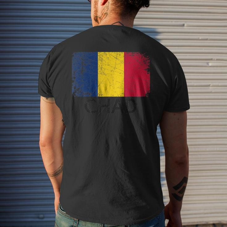 Chadian Flag Vintage Made In Chad Men's T-shirt Back Print Gifts for Him