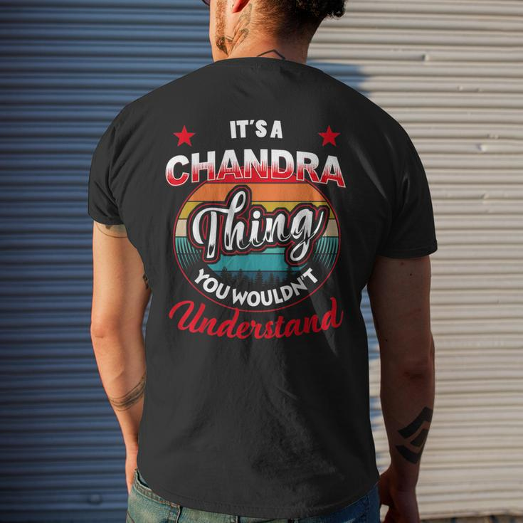 Chandra Name Its A Chandra Thing Mens Back Print T-shirt Gifts for Him