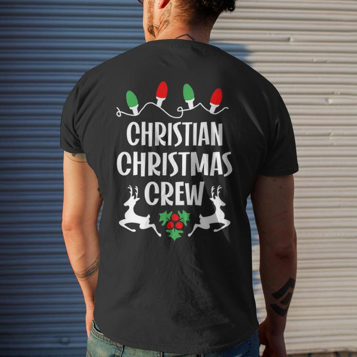 Christian Name Gift Christmas Crew Christian Mens Back Print T-shirt Gifts for Him