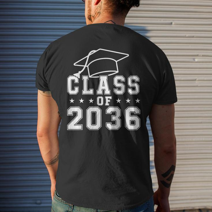 Class Of 2036 Grow With Me First Day Kindergarten Graduation Men's T-shirt Back Print Gifts for Him