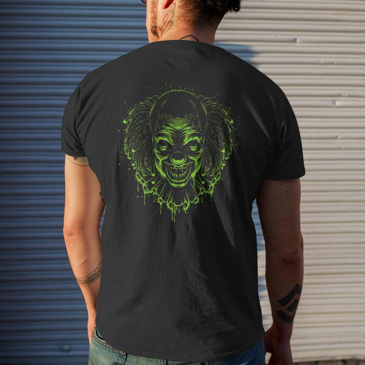 Clown Head Grim Reaper Man Or Woman Halloween Mens Back Print T-shirt Gifts for Him