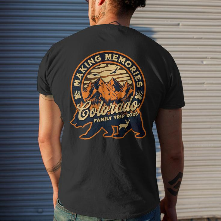 Colorado Family Vacation 2023 Mountains Camping Family Trip Mens Back Print T-shirt Gifts for Him
