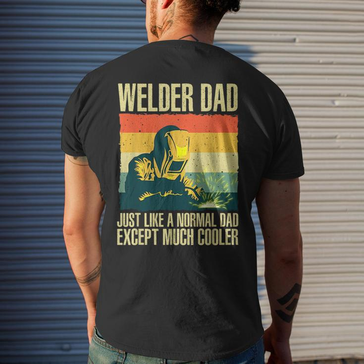 Cool Welding For Men Dad Ironworker Welder Pipefitter Worker Mens Back Print T-shirt Gifts for Him