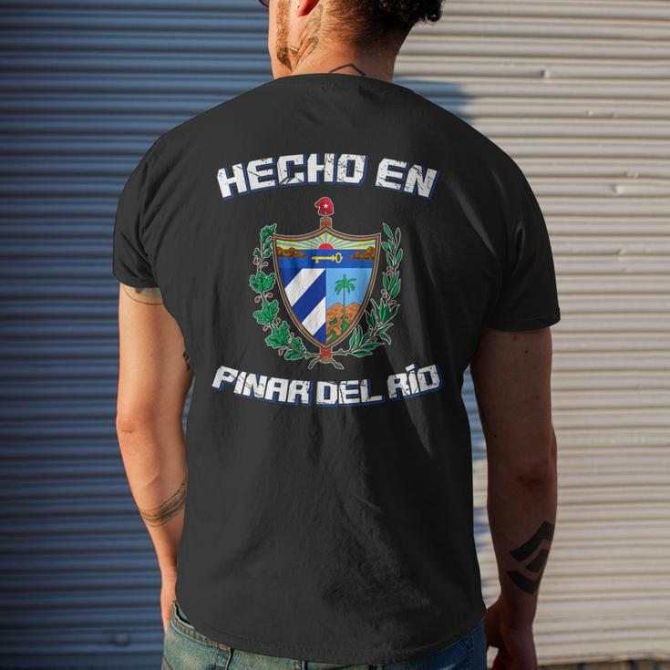 Cuban Flag Hecho En Pinar Del Río Cuba Camisa Men's T-shirt Back Print Gifts for Him