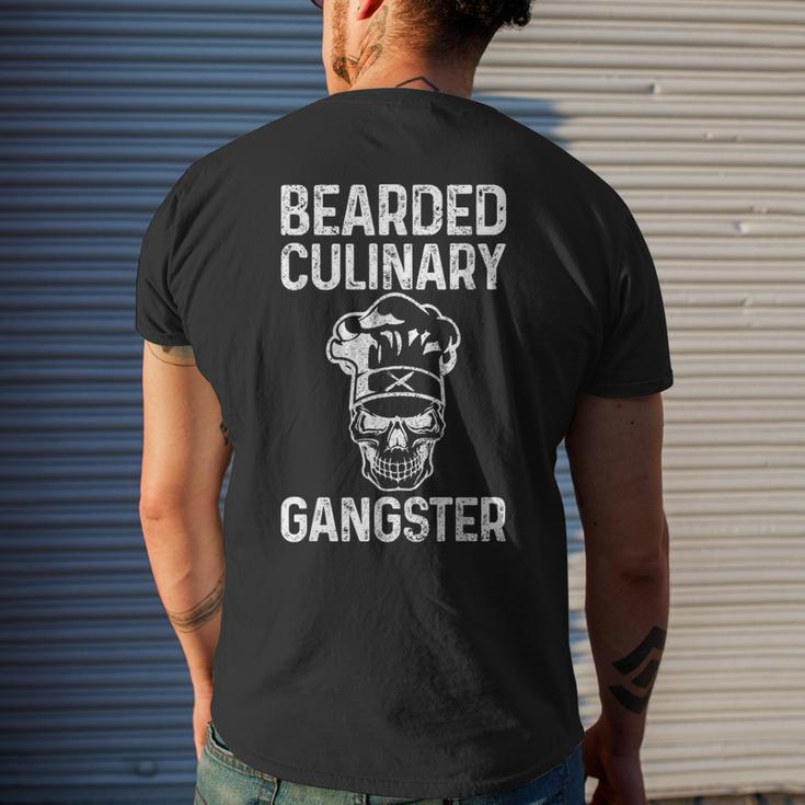 Culinary Gangster Bearded Chef Cook Cooking Bbq Grilling Men's Back Print T-shirt Gifts for Him