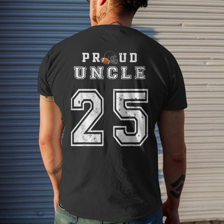 Custom Proud Football Uncle Number 25 Personalized For Men Mens Back Print T-shirt Gifts for Him