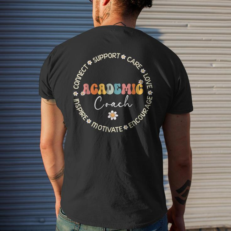 Cute Academic Coach Squad Appreciation Week Back To School Men's T-shirt Back Print Gifts for Him