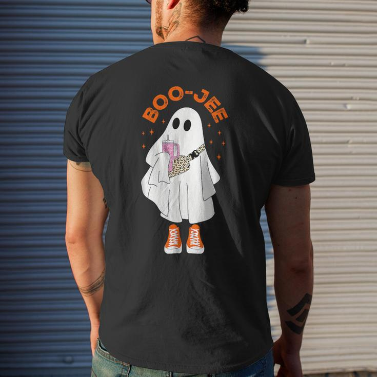 Cute Boo Ghost Spooky Halloween Costume Boo Jee Boujee Men's T-shirt Back Print Gifts for Him