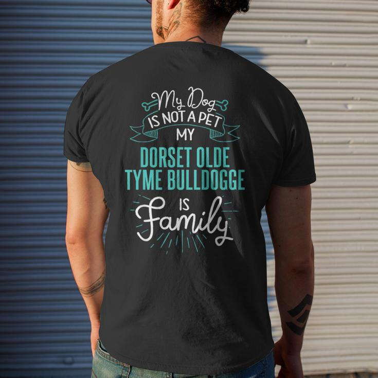 Cute Dorset Olde Tyme Bulldogge Family Dog Men's T-shirt Back Print Gifts for Him
