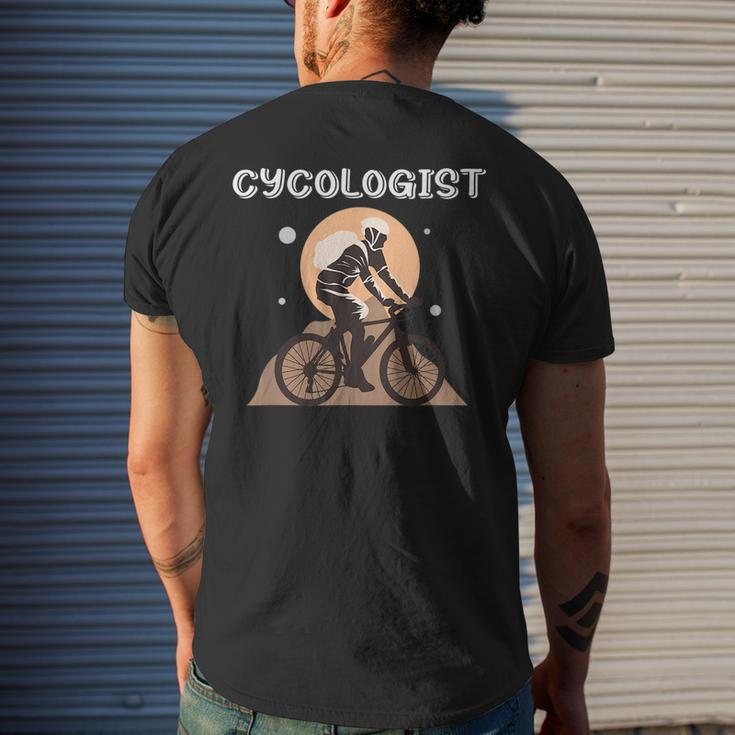Cycologist Retro Vintage Cycling Funny Bicycle Lovers Gift Cycling Funny Gifts Mens Back Print T-shirt Gifts for Him